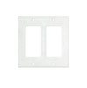 White Marble (Meram Blanc) Double ROCKER Switch Wall Plate