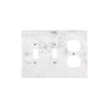 Carrara White Marble Double TOGGLE - DUPLEX Switch Wall Plate/Cover Plate/Switch Plate