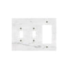 Carrara White Marble Double TOGGLE - ROCKER Switch Wall Plate/Cover Plate/Switch Plate