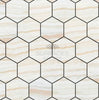 White Onyx (Bianco - Vanilla) 2 inch Hexagon (Cross - Cut)Premium Mosaic Marble Tile Polished - SurfacesGalore