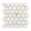 White Onyx (Bianco - Vanilla) 2 inch Hexagon (Cross - Cut)Premium Mosaic Marble Tile Polished - SurfacesGalore