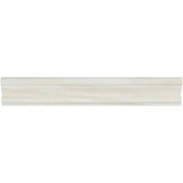 White Onyx (Bianco-Vanilla) 2X12 Milano Molding Marble Polished