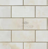 White Onyx (Bianco-Vanilla) Cross-Cut 2X4 Mosaic Marble Polished