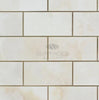 White Onyx (Bianco - Vanilla) Cross - Cut 2X4 Premium Mosaic Marble Polished - SurfacesGalore