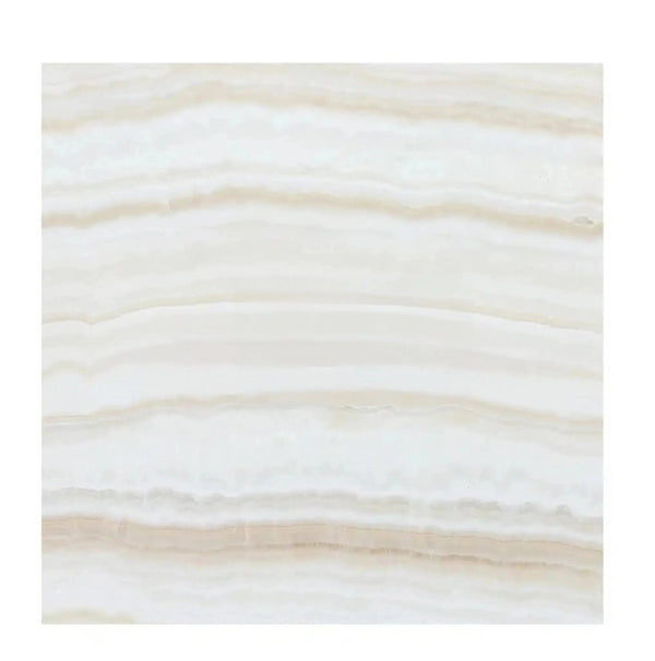 White Onyx (Bianco-Vanilla) Vein-Cut 12X12 Marble Polished