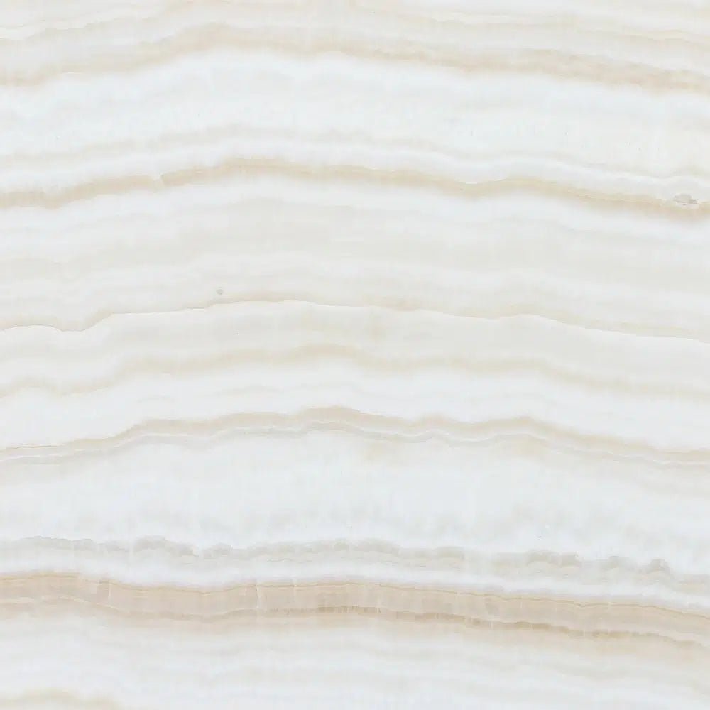 White Onyx (Bianco - Vanilla) Vein - Cut 12X12 Premium Marble Polished - SurfacesGalore