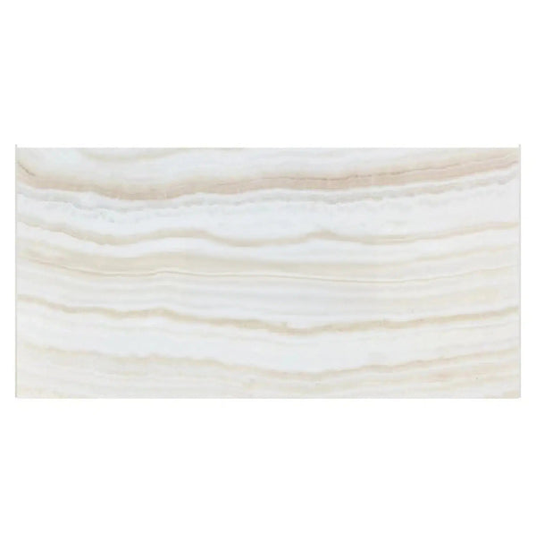 White Onyx (Bianco-Vanilla) Vein-Cut 12X24 Marble Polished