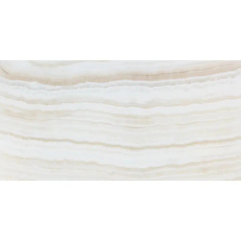 White Onyx (Bianco - Vanilla) Vein - Cut 12X24 Premium Marble Polished - SurfacesGalore