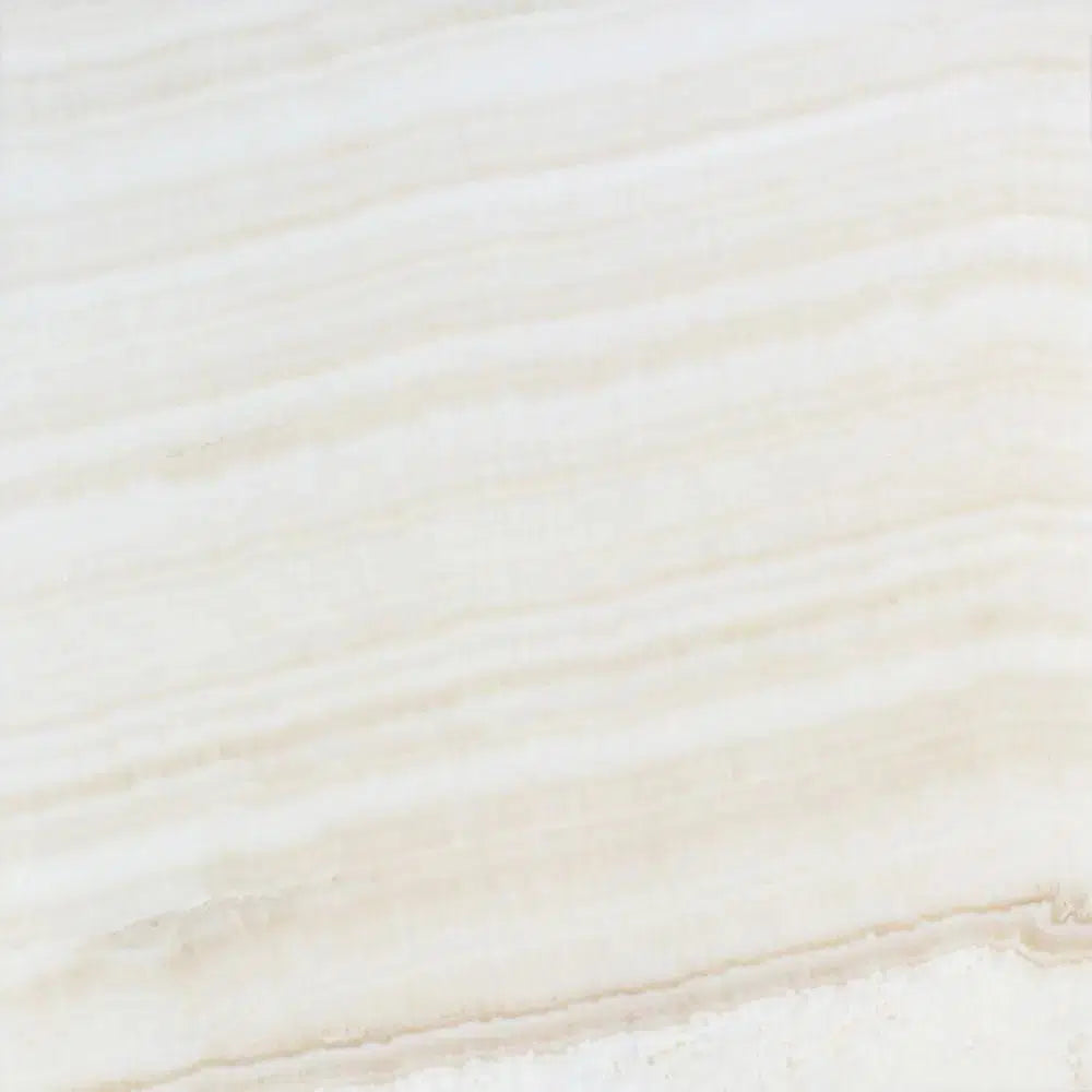 White Onyx (Bianco-Vanilla) Vein-Cut 18X18 Marble Polished