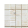 White Onyx (Bianco - Vanilla) Vein - Cut 2X2 Premium Mosaic Marble Polished - SurfacesGalore