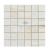 White Onyx (Bianco - Vanilla) Vein - Cut 2X2 Premium Mosaic Marble Polished - SurfacesGalore