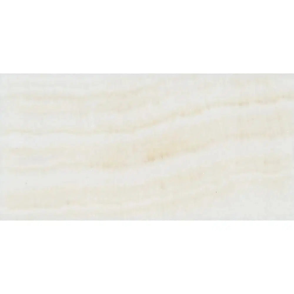 White Onyx (Bianco-Vanilla) Vein-Cut 3X6 Marble Polished