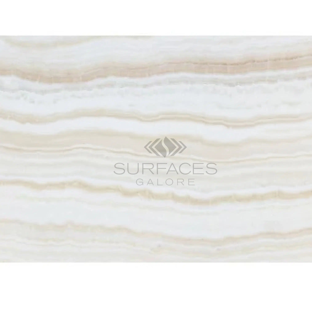 White Onyx (Bianco - Vanilla) Vein - Cut 3X6 Premium Marble Polished - SurfacesGalore