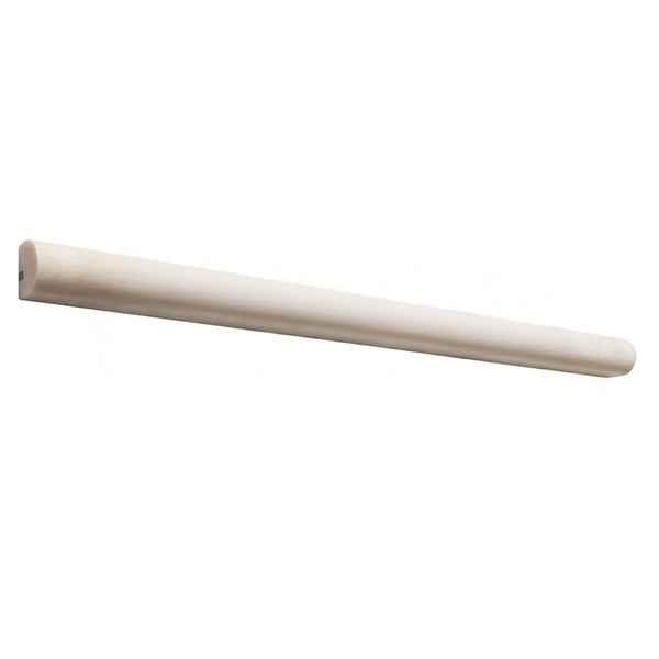 White Pearl/Botticino 3/4X12 Bullnose Liner Molding Polished-Honed