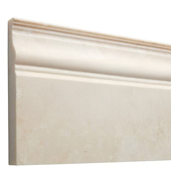 White Pearl/Botticino 4 3/4X12 Baseboard Molding Polished-Honed