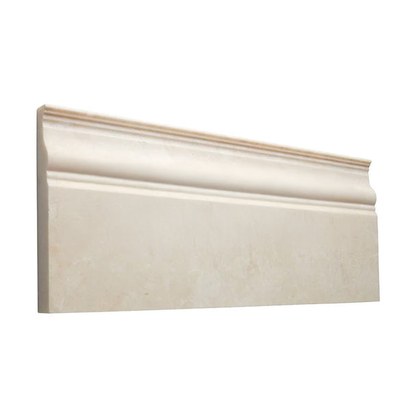 White Pearl/Botticino 4 3/4X12 Baseboard Molding Polished-Honed