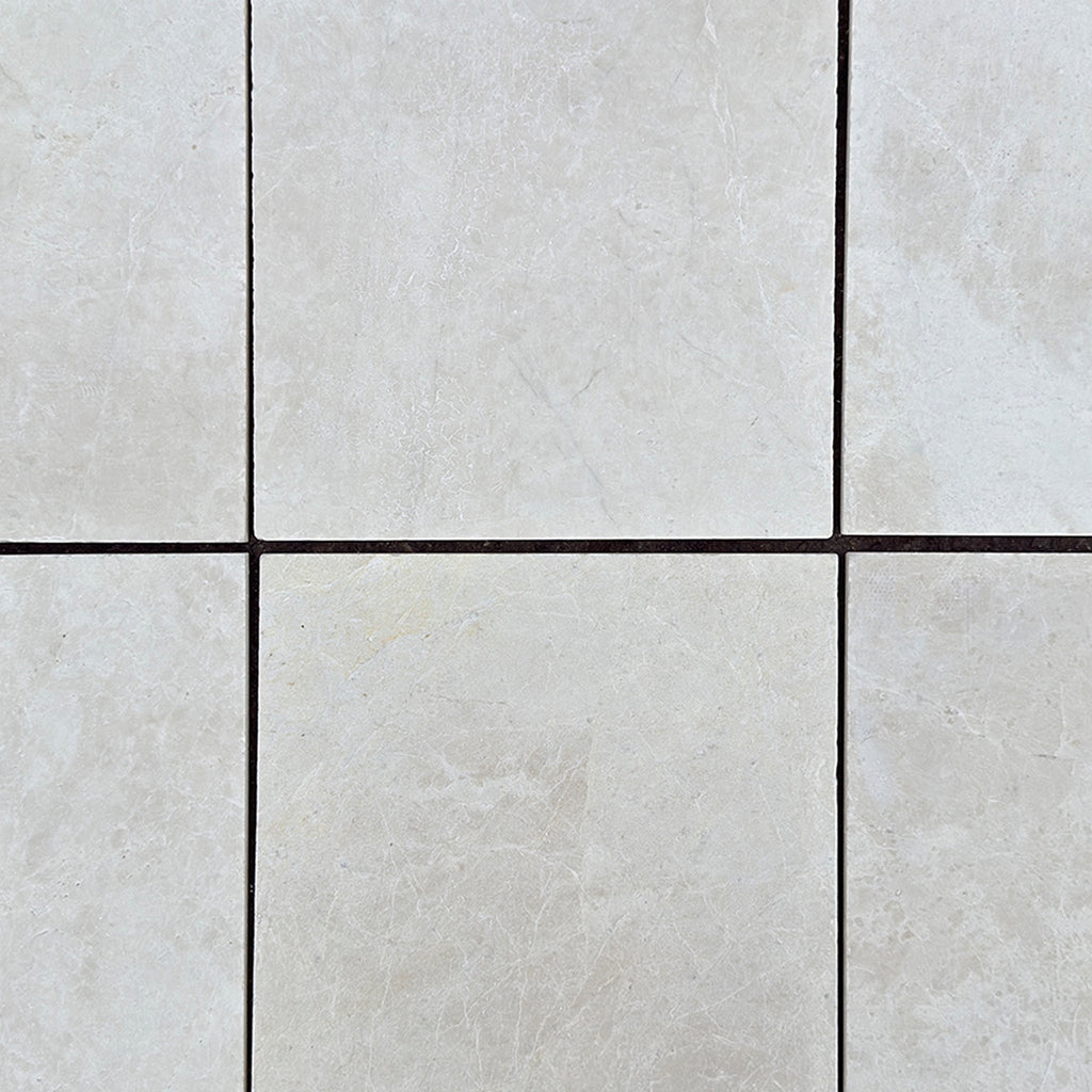 White Pearl/Botticino Beige Marble12X12 Tumbled