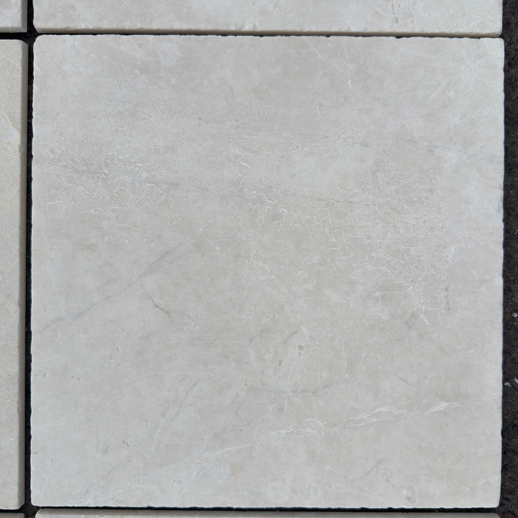 White Pearl/Botticino Beige Marble12X12 Tumbled