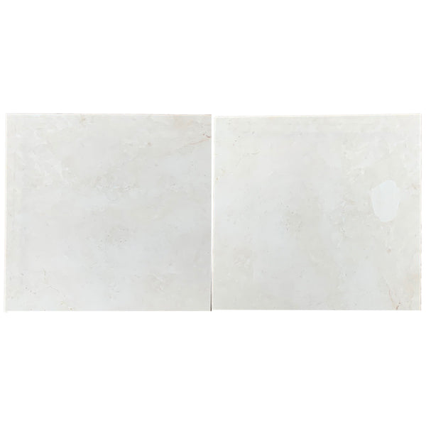 White Pearl/Botticino Beige Marble 18X18 Polished-Honed