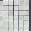 White Pearl/Botticino Beige Marble Mosaic 2X2 Tumbled