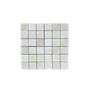 White Pearl/Botticino Beige Marble Mosaic 2X2 Tumbled