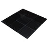 Nine black square tiles of Absolute Black 18X18 Granite Polished arranged neatly