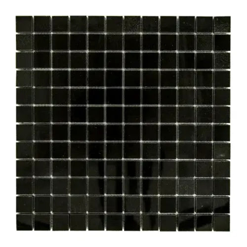 Black mosaic tile sheet of Absolute Black 1X1 Granite Mosaic Polished product