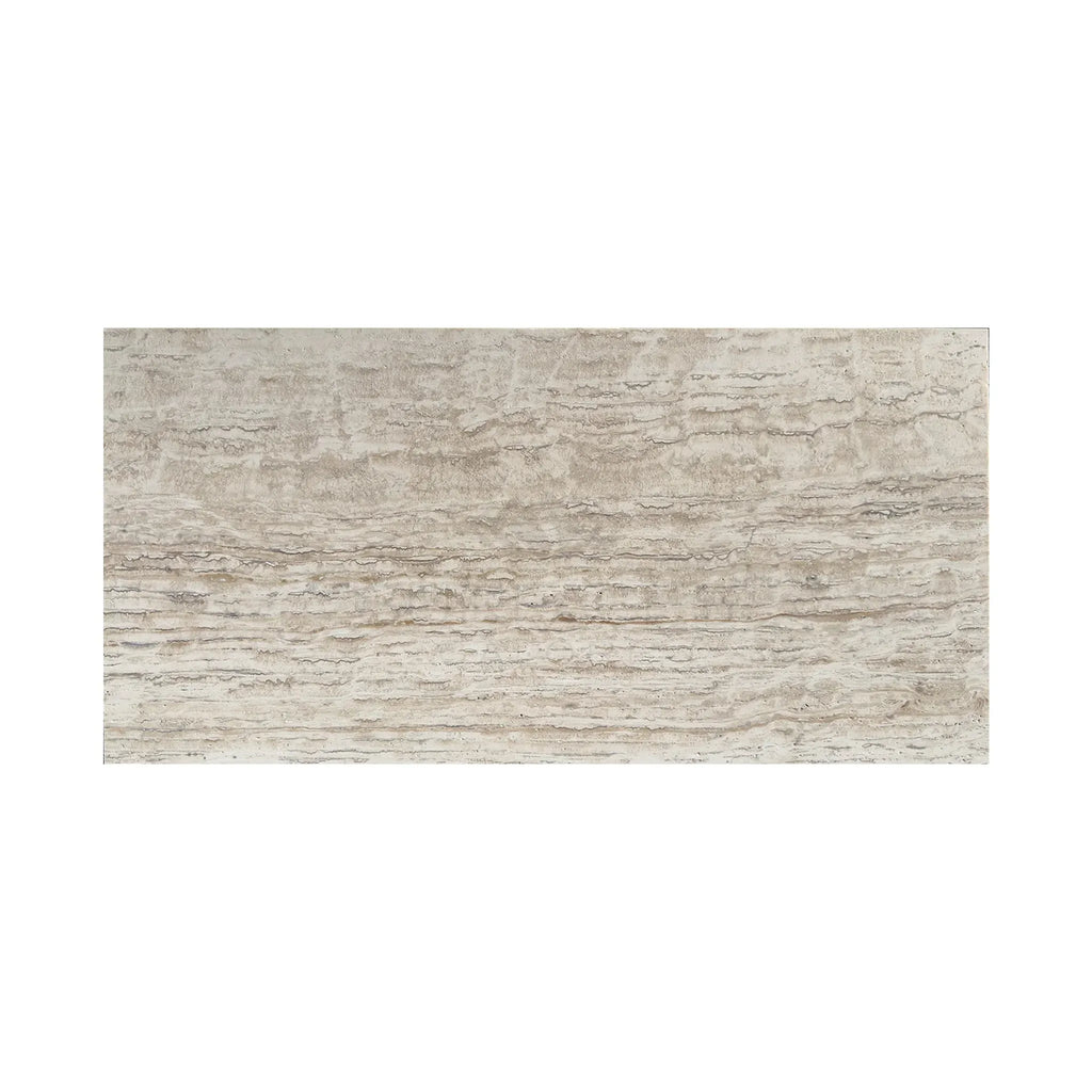 Textured beige stone tile from Alabastrino Rustic White Vein-Cut Travertine collection