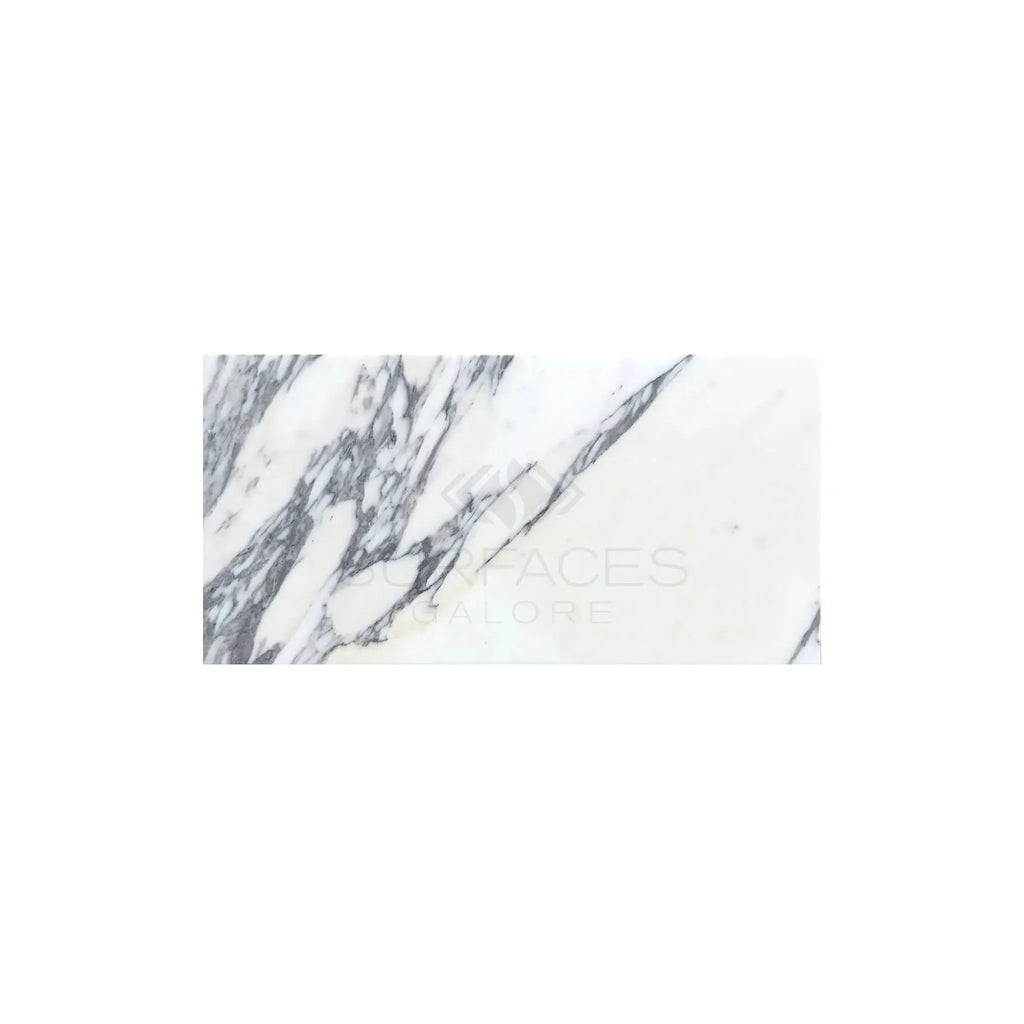 White marble slab with gray veining in Arabescato Corchia 12X24 Polished Tile