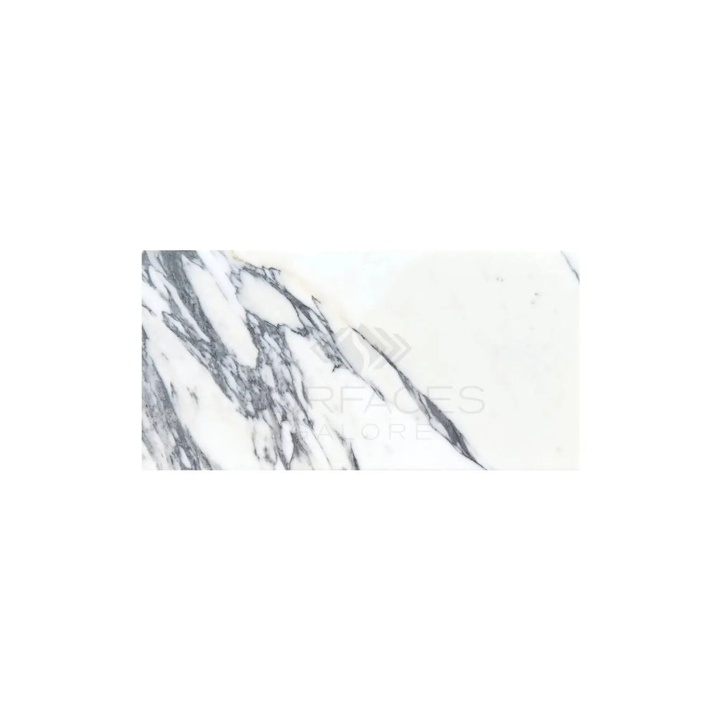 White marble slab with gray veining in Arabescato Corchia 12X24 Polished or Honed tile