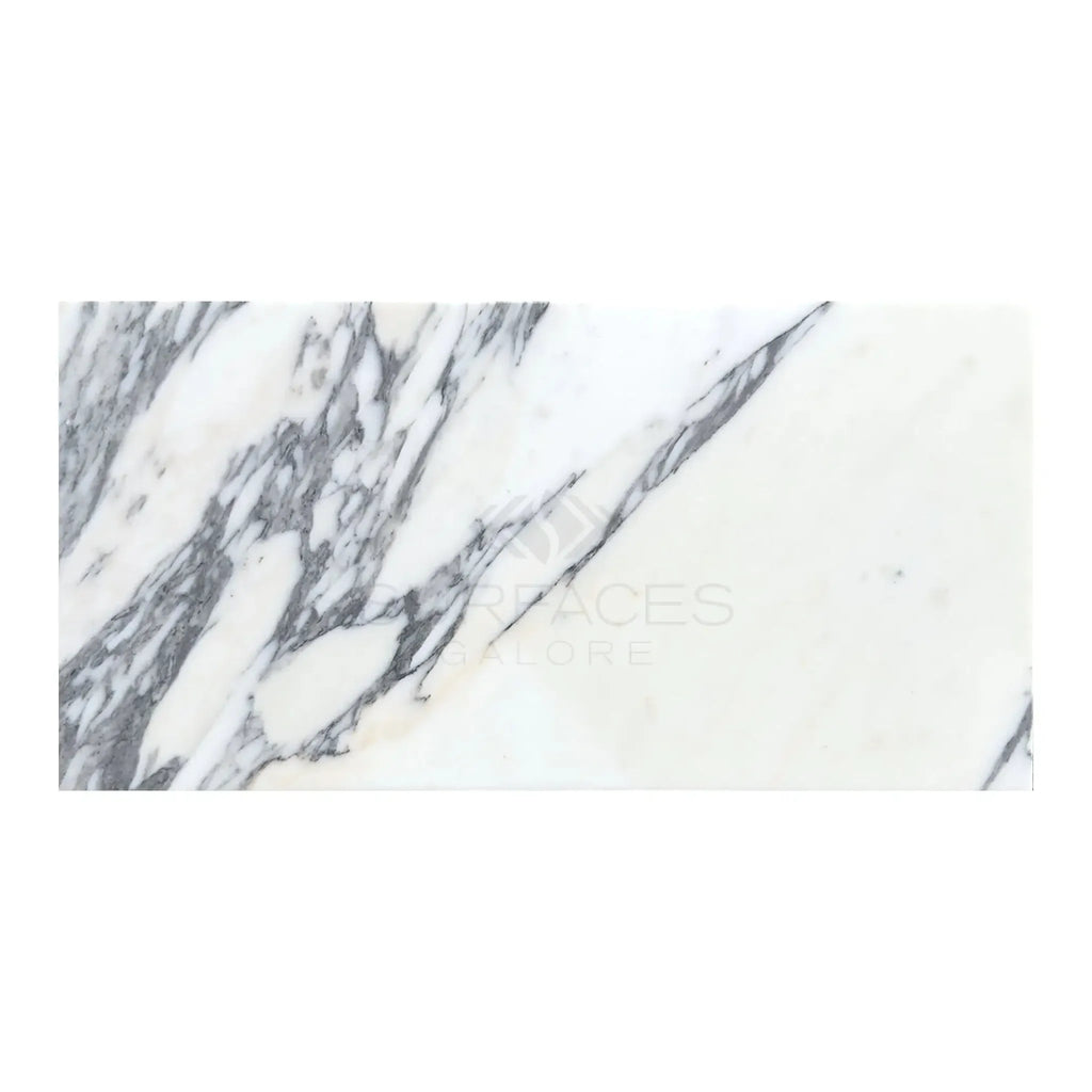 White marble slab with gray veining for Arabescato Corchia 12X24 Marble Tile