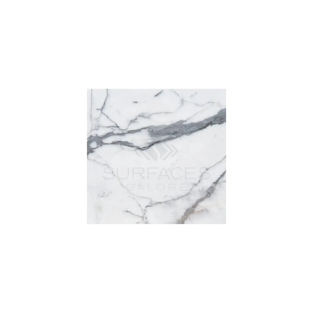 White marble tile with gray veining from Arabescato Corchia 24X24 Marble Tile collection