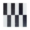 Black and white checkered tile design in Arezzo in Bianco Dolomite and Nero Marquina set