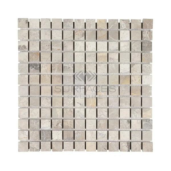 Atlantic Gray Marble 1X1 Mosaic Polished or Honed square tile sheet display