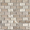 Brick-patterned Atlantic Gray Marble 1X2 Mosaic Tile in polished or honed finish