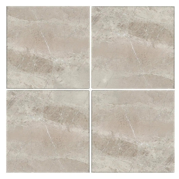 Four square Atlantic Gray Marble 24X24 polished or honed tiles showcasing elegance