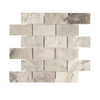 Atlantic Gray Marble 2X4 Mosaic Tumbled Rectangular Marble Mosaic Tile Display