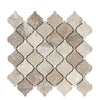 Atlantic Gray Marble Arabesque patterned mosaic tile for elegant home design