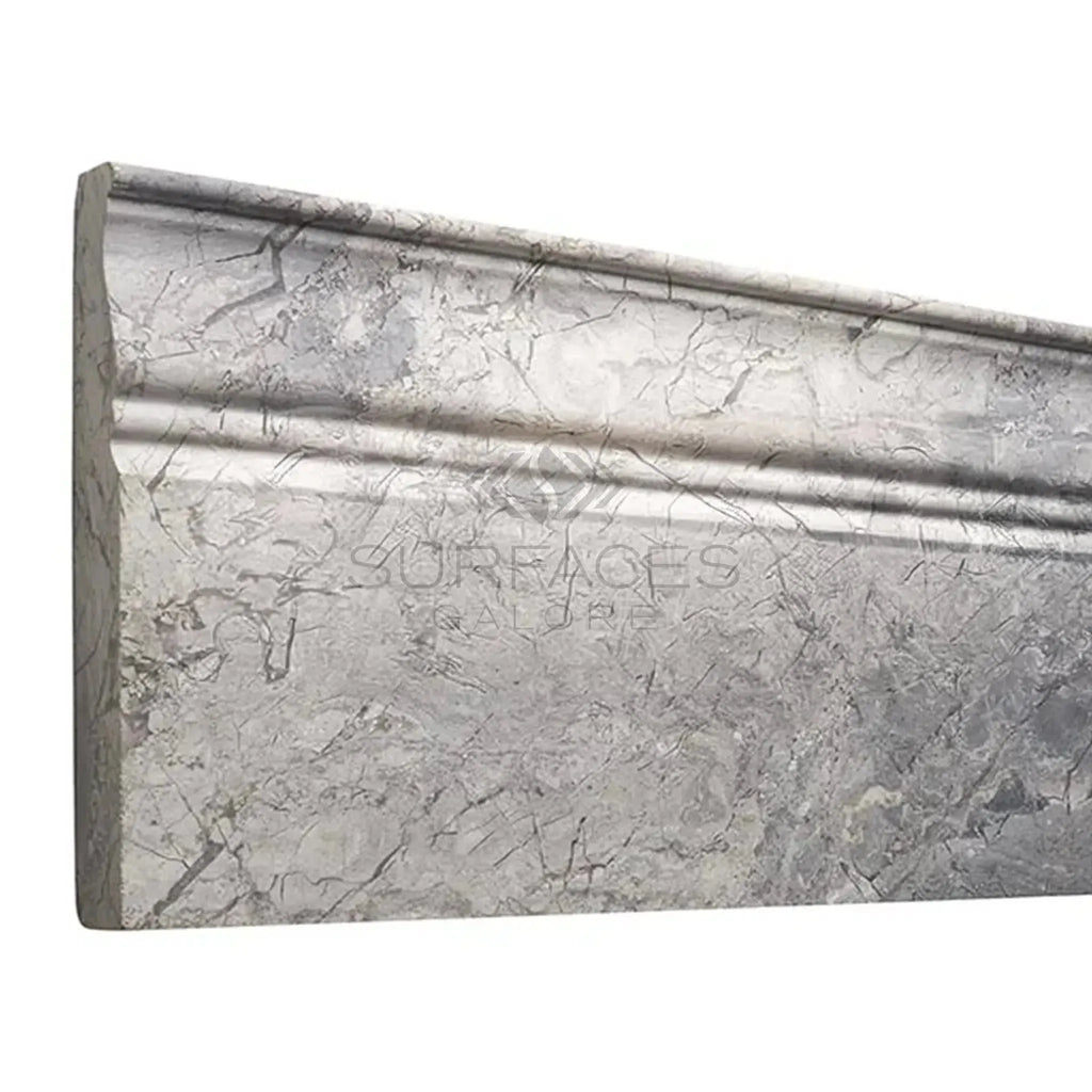 Gray Marble Molding in Atlantic Gray Marble Baseboard Trim Liner Polished or Honed