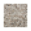 Square mosaic tile sheet of Atlantic Gray Marble 5/8X5/8 polished or honed finish