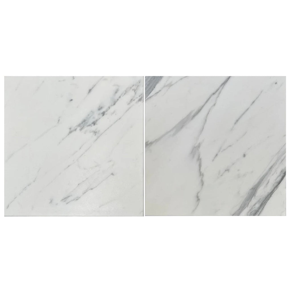 Statuary-Statuario White 24X24 Italian Marble Polished-Honed