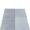 Four gray Bardiglio Imperiale 18X18 polished or honed marble tiles displayed together