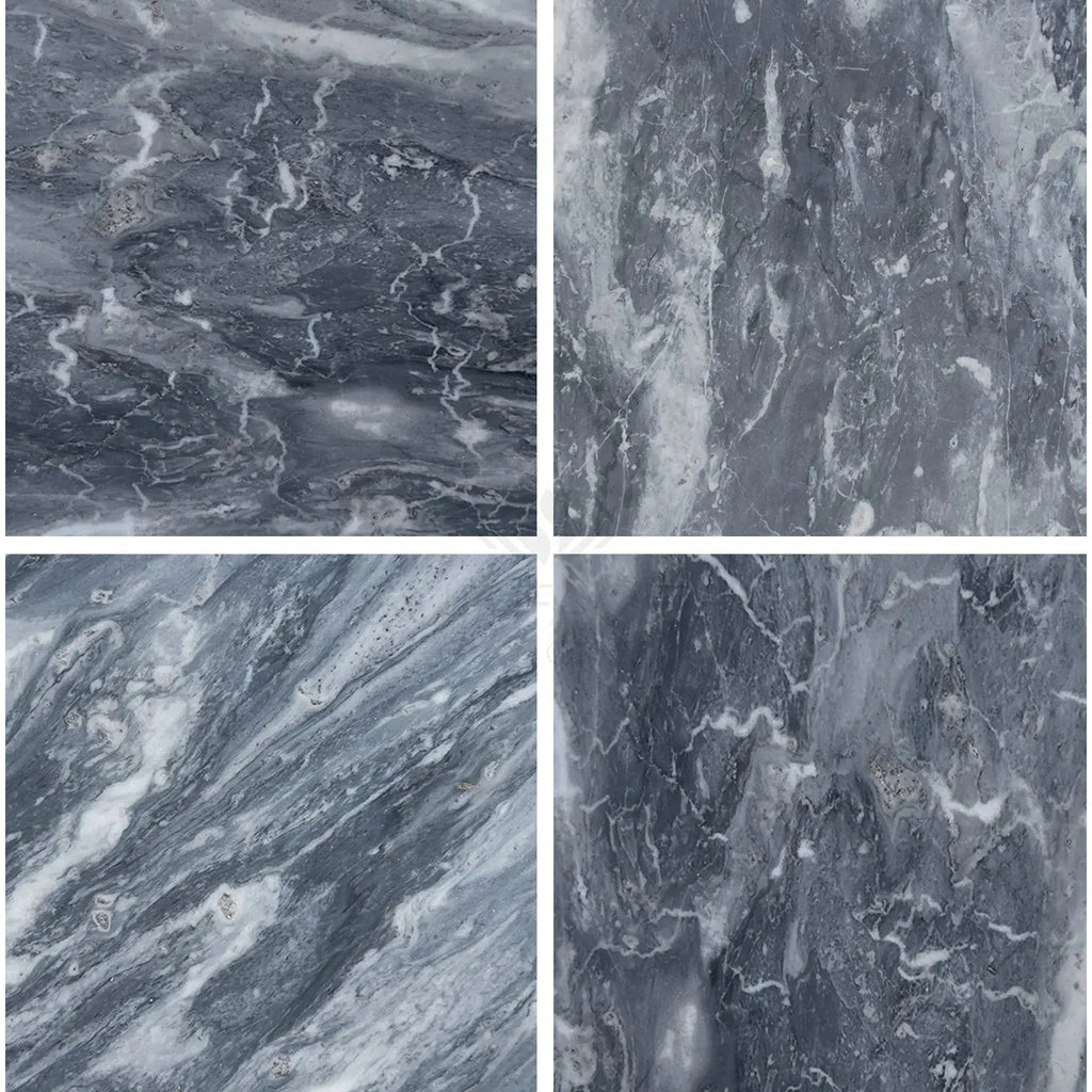 Gray marble tile squares of Bardiglio Nuvolato 24X24 polished or honed finish