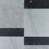 Marble tile pattern of Bari in Bardiglio Imperiale and Nero Marquina set