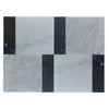 Black and gray marble tiles in Bari Bardiglio Imperiale and Nero Marquina set