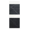 Black and white marble panel featuring Bari in Nero Marquina and Carrara White