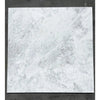 Square marble tile with gray veining in Bianco Congelato Dolomite Leathered finish