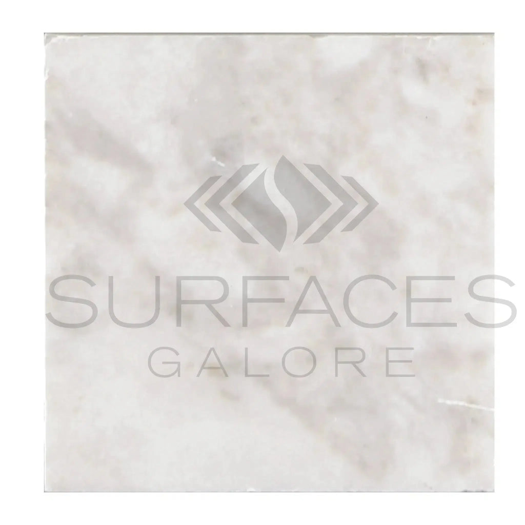 Square marble tile Bianco Congelato 18X18 Dolomite Leathered showcasing elegant design