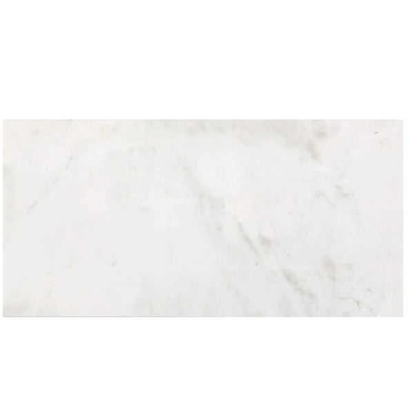 Rectangular white marble tile Bianco Congelato 3X6 Dolomite Leathered elegant surface