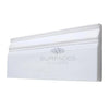 White decorative molding from Bianco Dolomite 4 3/4X12 Baseboard Trim Liner marble